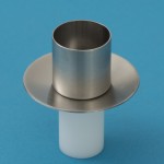 Kerzenteller gebürstet KT40 für Nylonkerze 4cmØ mit 37,5mmØ Sockel**